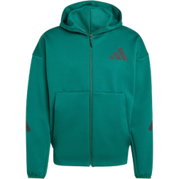 Adidas Sudadera con cremallera deportiva - Verde/Negro