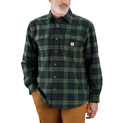 Carhartt Loose Fit Heavyweight Flannel Long Sleeve Plaid Shirt - Frosted Balsam