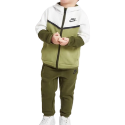 Nike Infant Tech Fleece Colour Block Tracksuit - Green