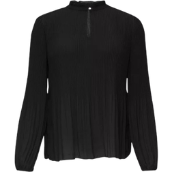 s.Oliver Pleated Crepe Blouse - Black