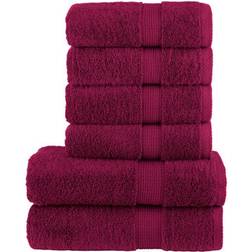 vidaXL 137556 Handduk Röd (100x50cm)
