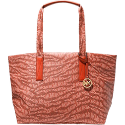 Michael Kors The Michael Large Animal Print Logo Tote Bag - Deep Orange