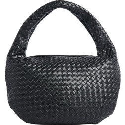 NA-KD Woven Rounded Shoulder Bag - Black