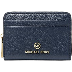 Michael Kors Jet Set Small Pebbled Leather Wallet - Navy