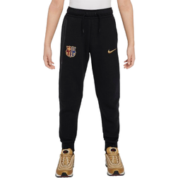 Nike Older Kid's FC Barcelona Tech Fleece Football Pants - Black/Club Gold (FN8503-010)