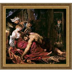 Vault W Artwork Samson And Delilah Gold Framed Art 43.8x41.3cm