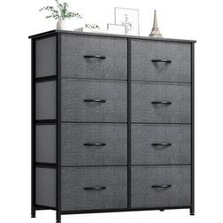 YitaHome Dresser for Bedroom A-Black Grey Chest of Drawer 33.7x38.4"