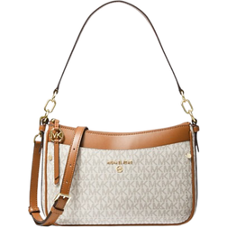 Michael Kors Jet Set Medium Logo Shoulder Bag - Vanilla/Acorn