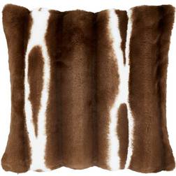 Catherine Lansfield Flint Cosy Faux Fur Cushion Cover Brown (45x45cm)