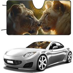 Joint Gou Lion Car Windshield Sun Shade 55 x 30"