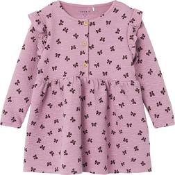 Name It Mauve Orchid Sweat Kjole - Mauve Orchid