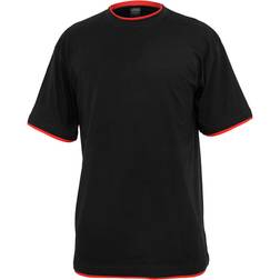 Urban Classics Contrast Tall Tee - Black/Red