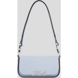 Karl Lagerfeld Signature Shoulder Bag Leather - Blue