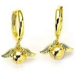 Harry Potter Golden Snitch Gold Tone Huggy Earrings - Gold