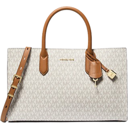 Michael Kors MK Sac Scarlett de taille moyenne à logo Signature Naturel ONE SIZE