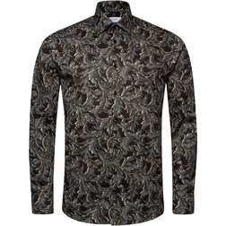 Eton Floral Print Signature Twill Shirt - Black