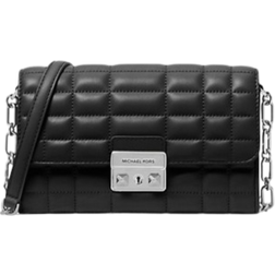 Michael Kors Tribeca Large Leather Convertible Crossbody Bag - Black