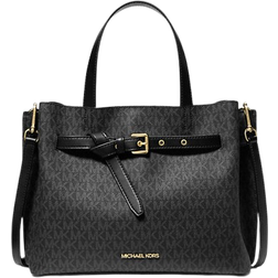 Michael Kors Emilia Large Logo Satchel - Black