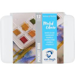 Van Gogh Muted Colours Watercolor Half Pans 12 Pocket Box