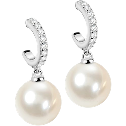 Morellato Perla Essenziale Earrings - Silver/pearl/Transparent