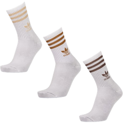 Adidas Originals Mid Cut Crew Socks 3-pack - White/Magic Beige/Brown Desert/Brown