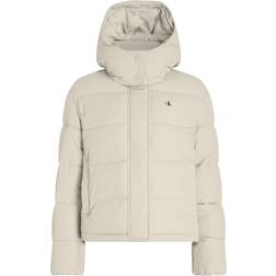 Calvin Klein Short Hooded Puffer Jacket - Pelican