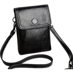 Temu Vintage Inspired Mini Crossbody Bag - Black