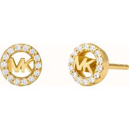 Michael Kors Logo Stud Earrings - Gold/Transparent