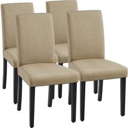 Yaheetech Upholstered Khaki Kitchen Chair 92.5cm 4pcs