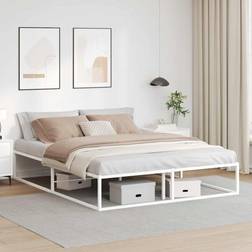 vidaXL Giroletto Senza Materasso Bianco 160x200 cm Metallo