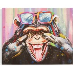 Dunelm Cheeky Monkey Multicoloured Wall Decor 50x40cm