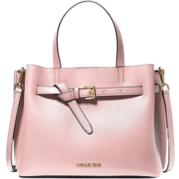 Michael Kors Emilia Large Pebbled Leather Satchel - Powder Blush