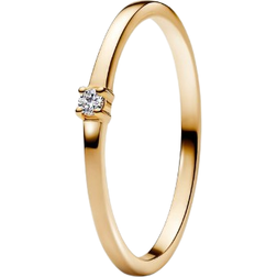 Pandora Era Lab Grown Single Stone Ring - Gold/Diamond