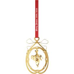 Georg Jensen Mistletoe Gold Christmas Tree Ornament 5cm