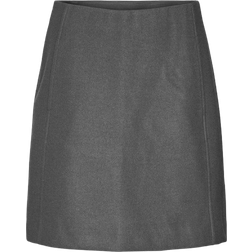 Vero Moda Fortuneallison High Waist Long Skirt - Grau/Medium Grey Melange