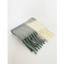 SVNX Chunky Check Scarf - Grey/White