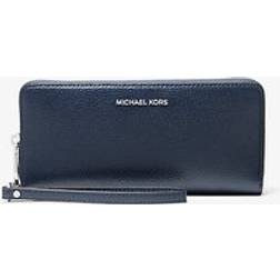 Michael Kors Pebbled Leather Continental Wallet - Blue
