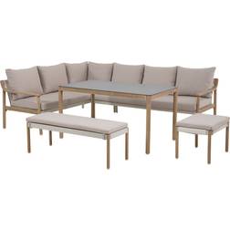 Malay Newmarket Corner Sofa Cream Outdoor Lounge Set