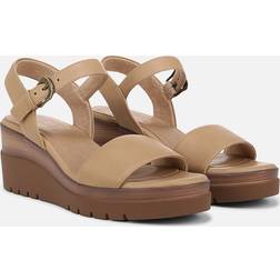 Soul Wedge Sandals - Birch Tan Faux Leather