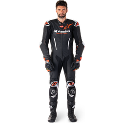Alpinestars GP-R7 1PC Leather Suit Black/white/red Fluo Man