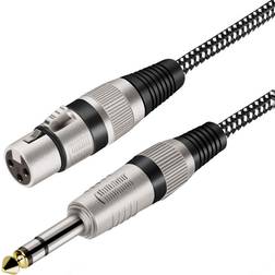 KINXIYU XLR Female to 1/4 Inch TRS Cable 6 FT