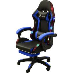 Alivio (Blue) 360 Degree Swivel LED Gaming Chair with Footrest