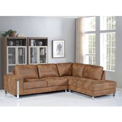 Metro Lane Danyeil Upholstered Corner Sectional Brown Sofa