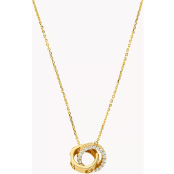 Michael Kors Interlocking Necklace - Gold/Transparent