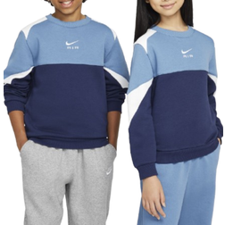 Nike Older Kid's Air Crew neck Sweatshirt - Midnight Navy/Aegean Storm/White/White (FZ4956-410)