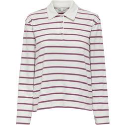 Only Onlsira Polo - White/Burgundy