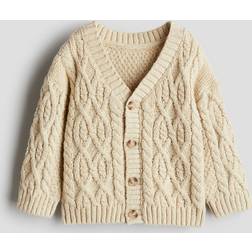 H&M Kabelstrikket Cardigan - Beige