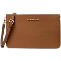 Michael Kors Jet Set Large Pebbled Leather Crossbody Bag - Luggage