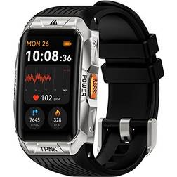 Kospet Tank X2 Ultra Silver 42 mm Smartklocka Quartz Med Laddare
