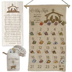 Abbey & CA Gift Oh Holy Night Nativity Scene Fabric Advent Calendar